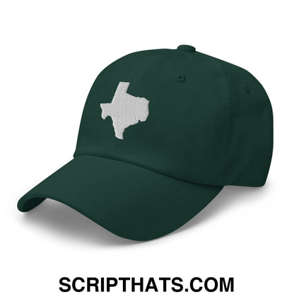 Texas State Silhouette Embroidered Unstructured Dad Hat Spruce