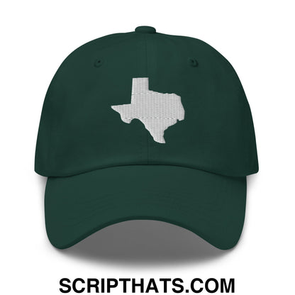 Texas State Silhouette Embroidered Unstructured Dad Hat Spruce
