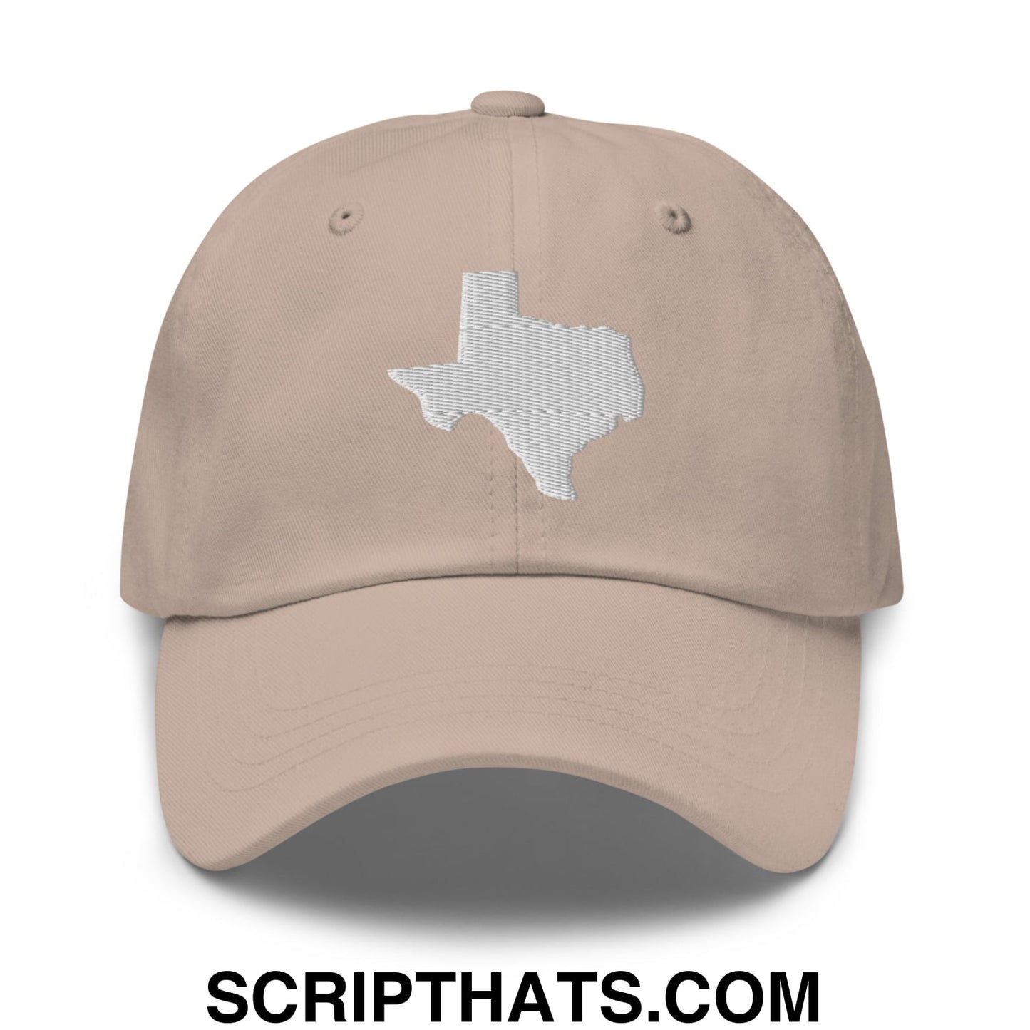 Texas State Silhouette Embroidered Unstructured Dad Hat Stone