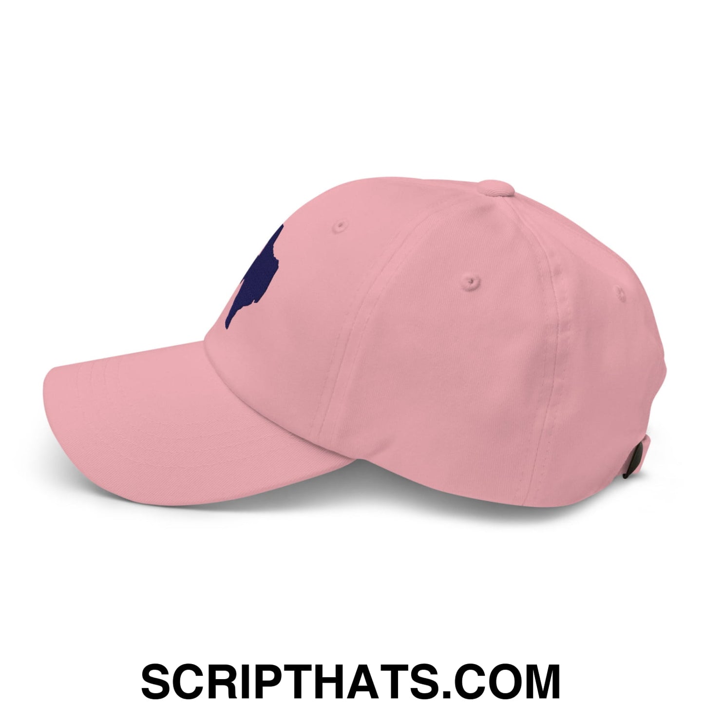 Texas State Silhouette Navy Embroidered Unstructured Dad Hat Pink