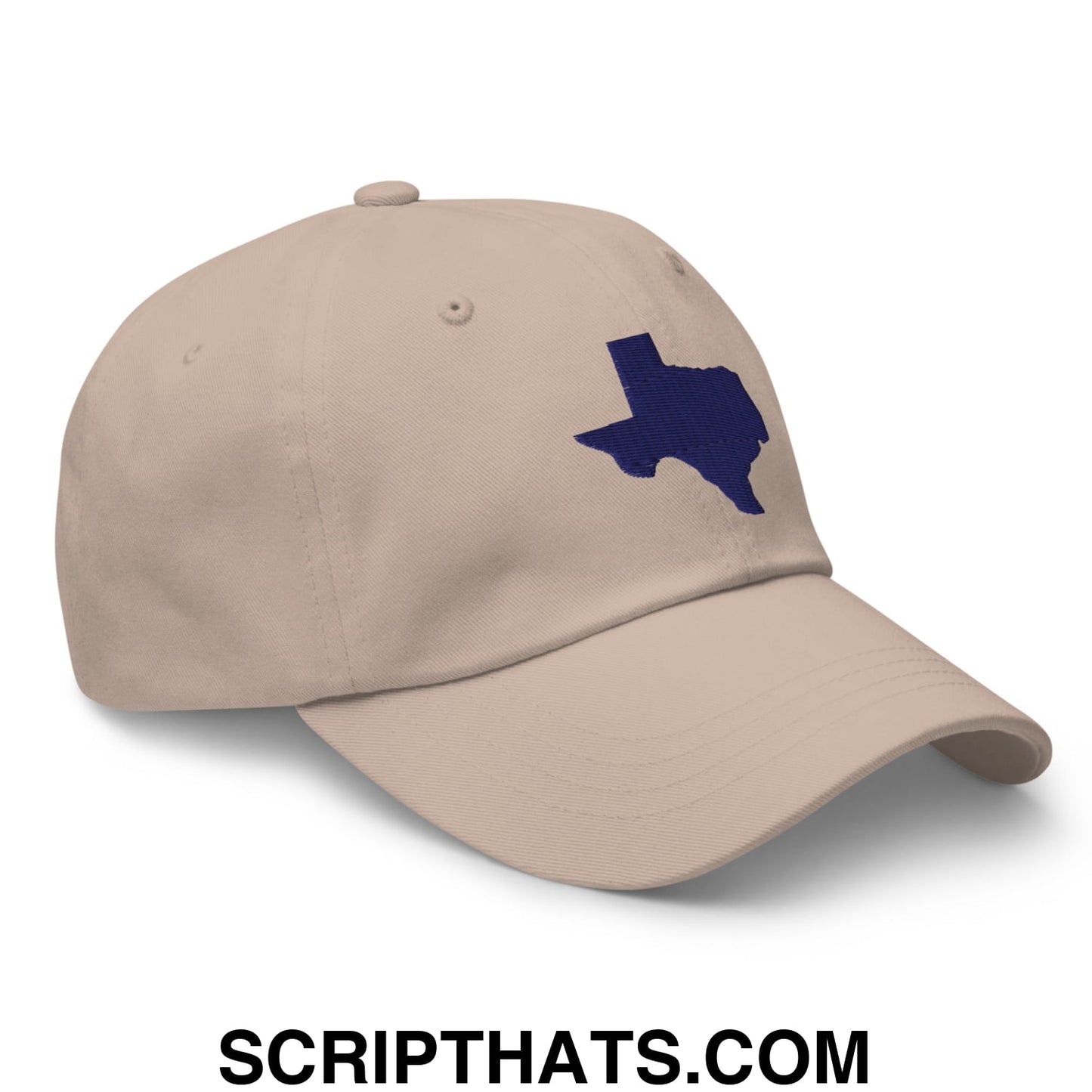 Texas State Silhouette Navy Embroidered Unstructured Dad Hat Stone