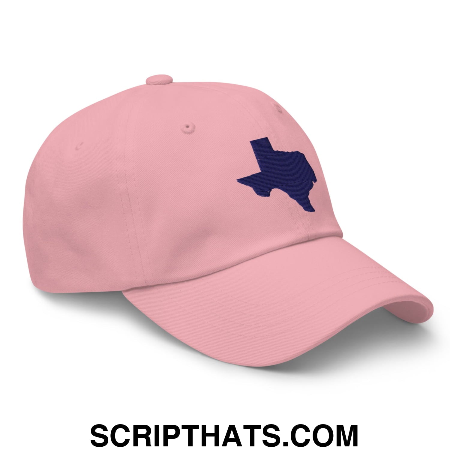 Texas State Silhouette Navy Embroidered Unstructured Dad Hat Pink