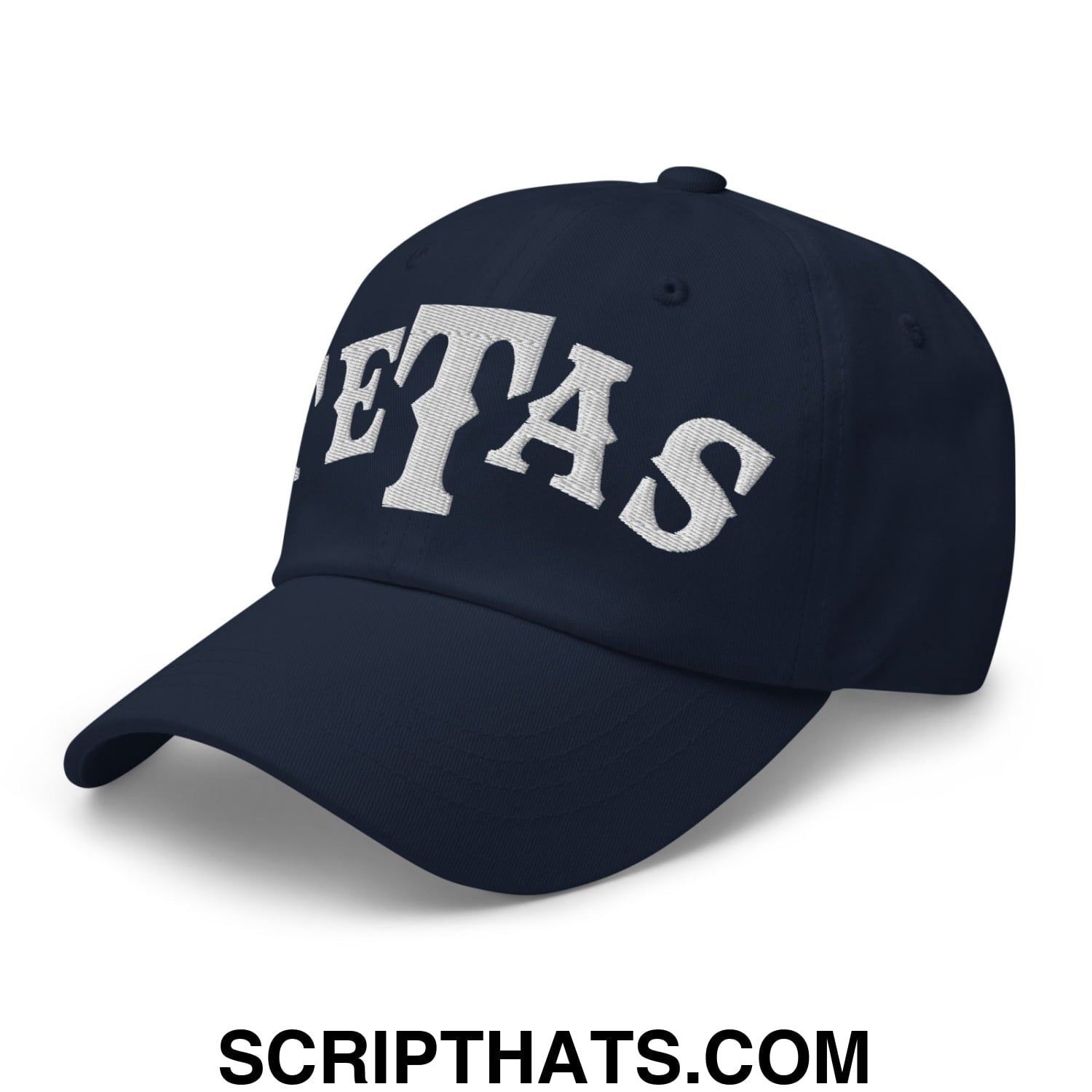 Texas Tetas Embroidered Unstructured Dad Hat Navy
