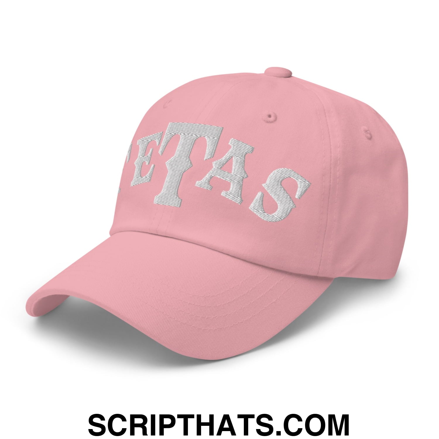 Texas Tetas Embroidered Unstructured Dad Hat Pink