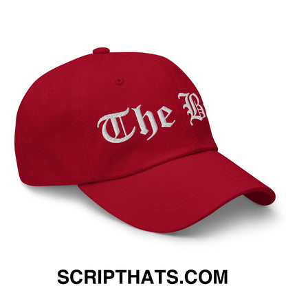 The Bay Old English Embroidered Unstructured Dad Hat Cranberry