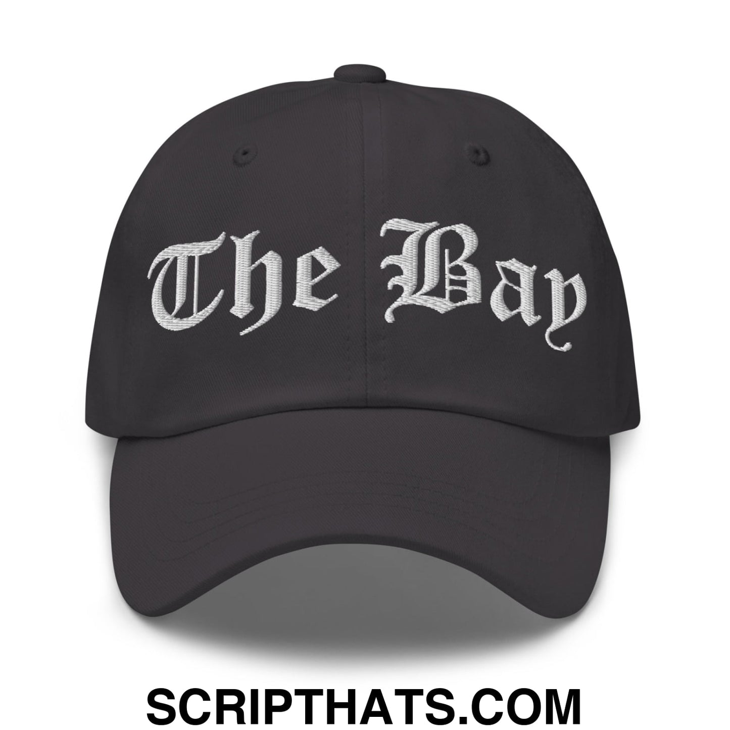 The Bay Old English Embroidered Unstructured Dad Hat Dark Grey
