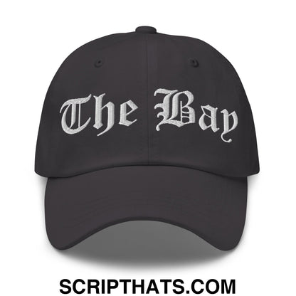 The Bay Old English Embroidered Unstructured Dad Hat Dark Grey