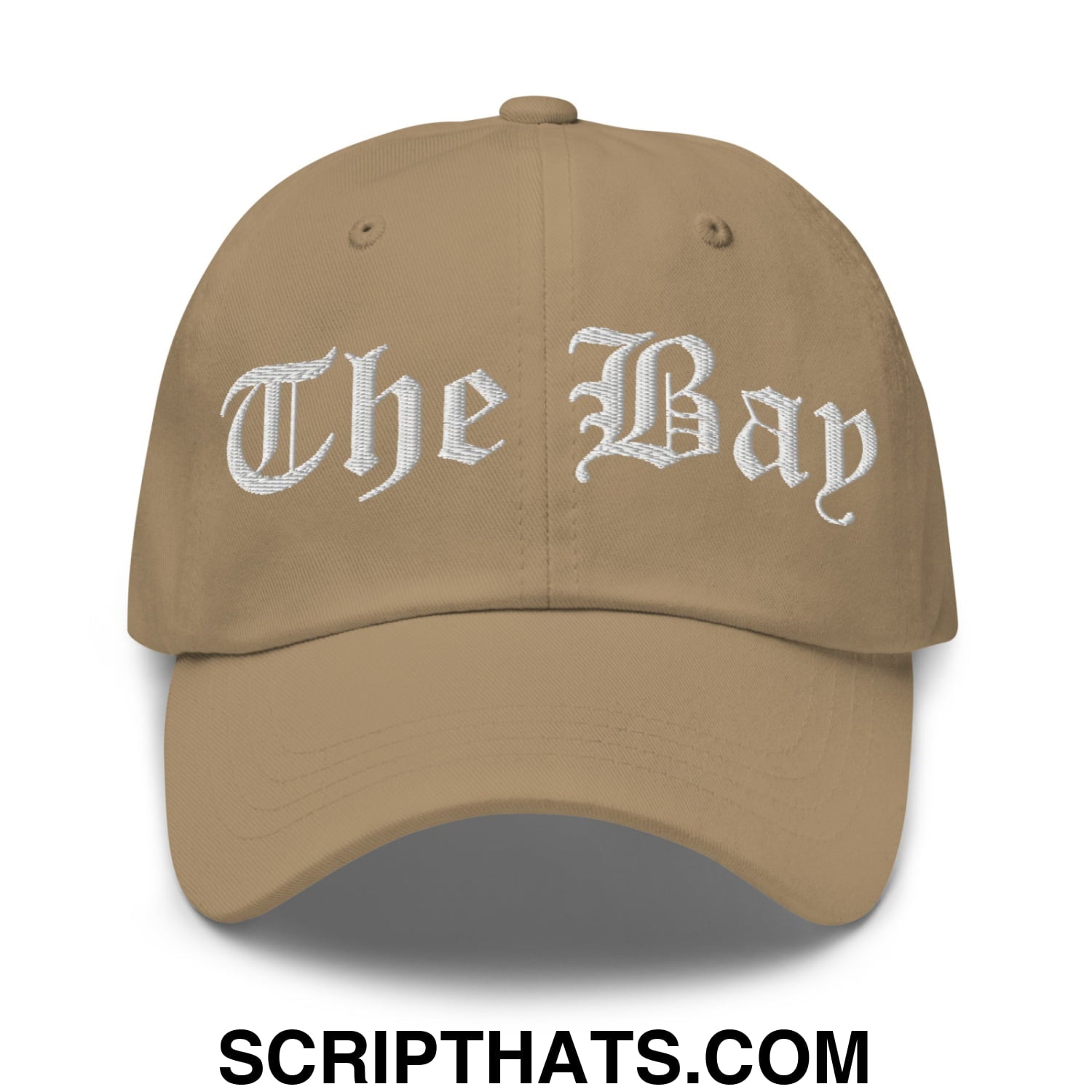 The Bay Old English Embroidered Unstructured Dad Hat Khaki