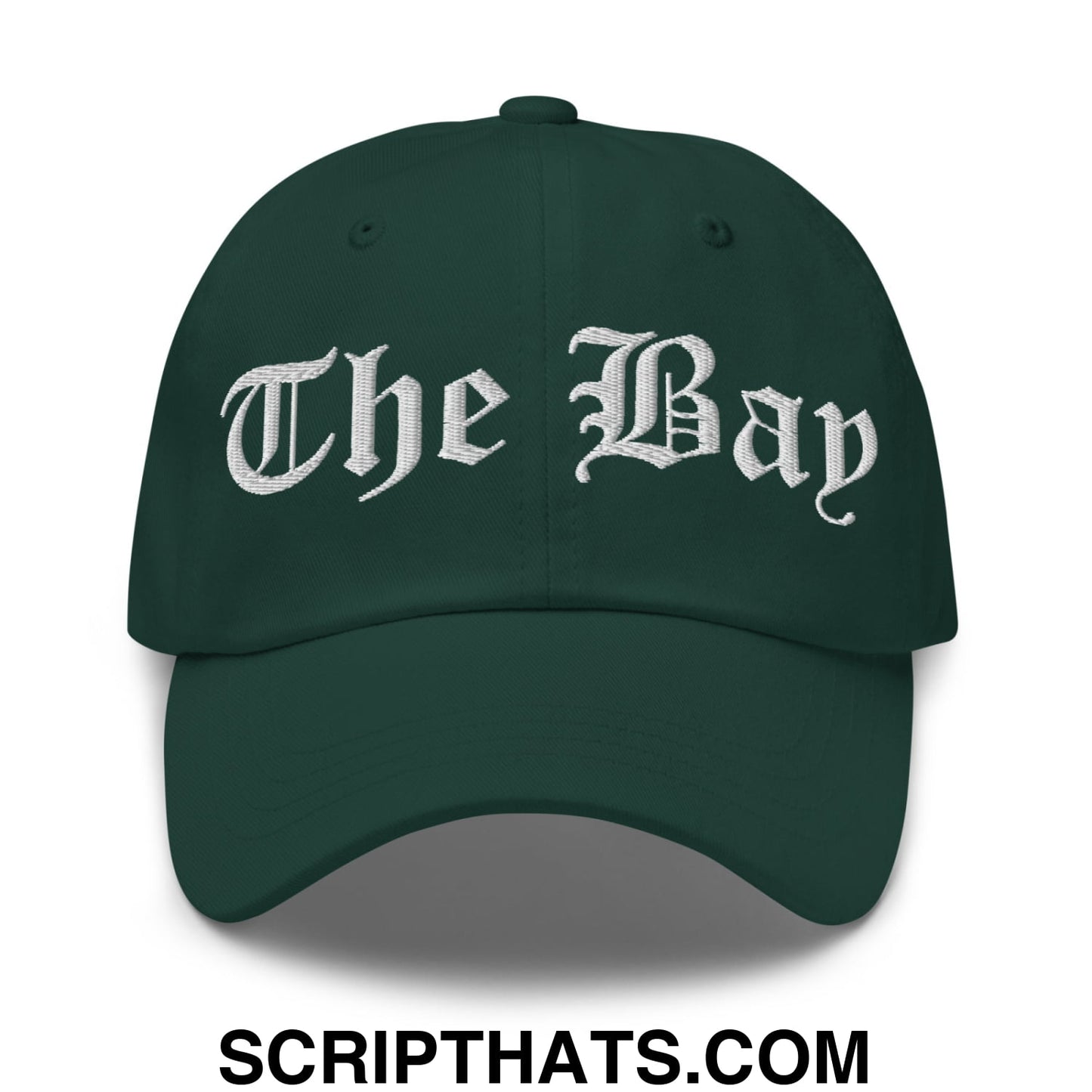 The Bay Old English Embroidered Unstructured Dad Hat Spruce