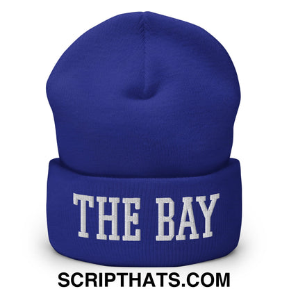 The Bay Varsity College Block Embroidered Knit Cuffed Beanie Royal