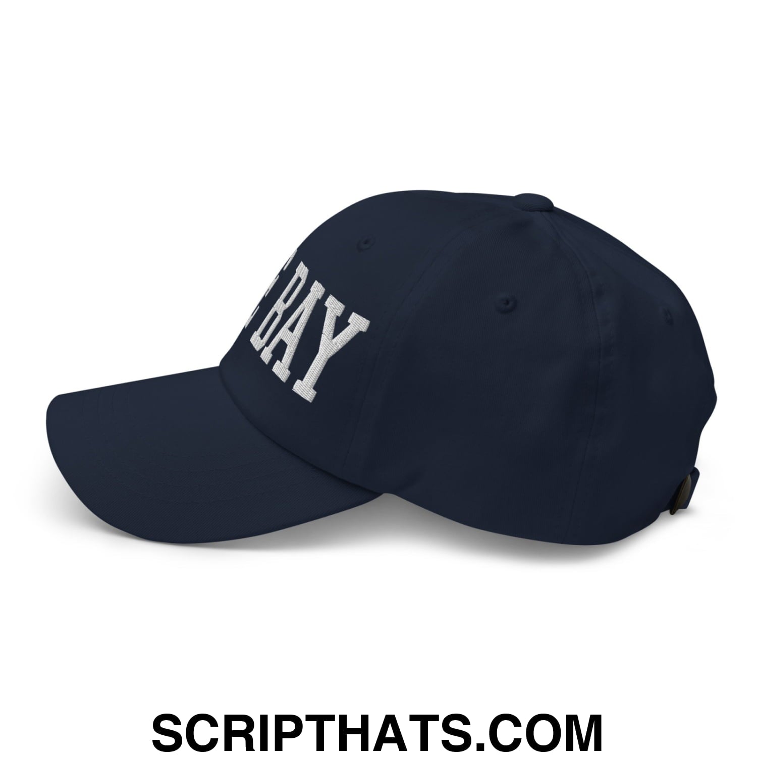 The Bay Varsity College Block Embroidered Unstructured Dad Hat Navy