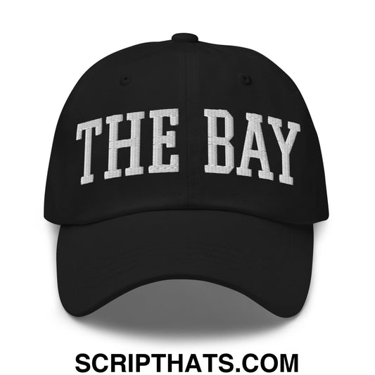 The Bay Varsity College Block Embroidered Unstructured Dad Hat Black