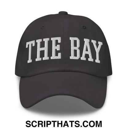 The Bay Varsity College Block Embroidered Unstructured Dad Hat Dark Grey