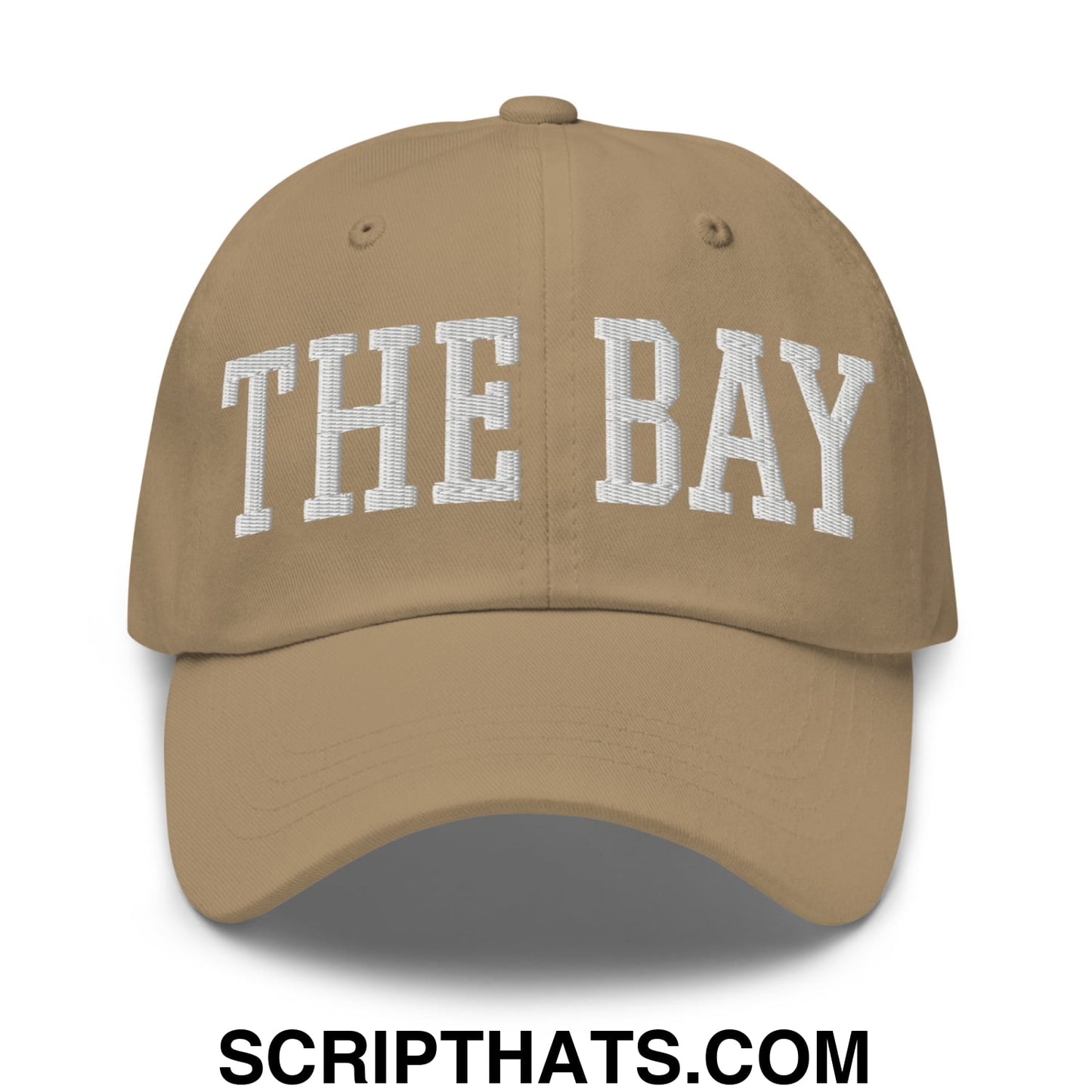 The Bay Varsity College Block Embroidered Unstructured Dad Hat Khaki