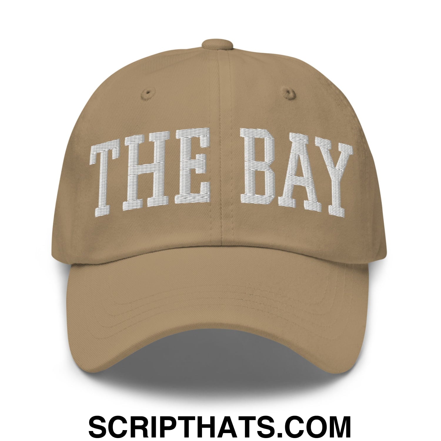 The Bay Varsity College Block Embroidered Unstructured Dad Hat Khaki