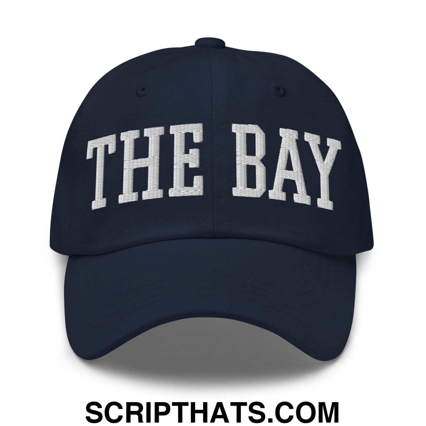 The Bay Varsity College Block Embroidered Unstructured Dad Hat Navy