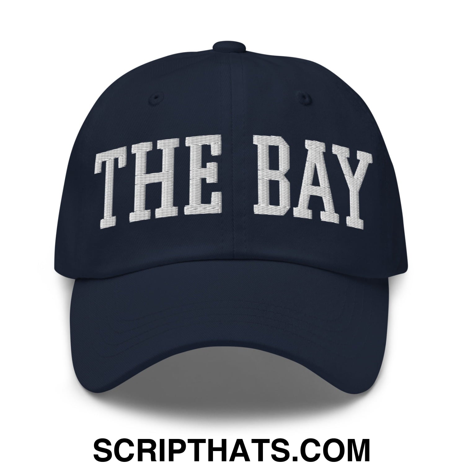 The Bay Varsity College Block Embroidered Unstructured Dad Hat Navy