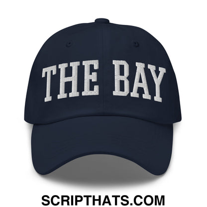 The Bay Varsity College Block Embroidered Unstructured Dad Hat Navy