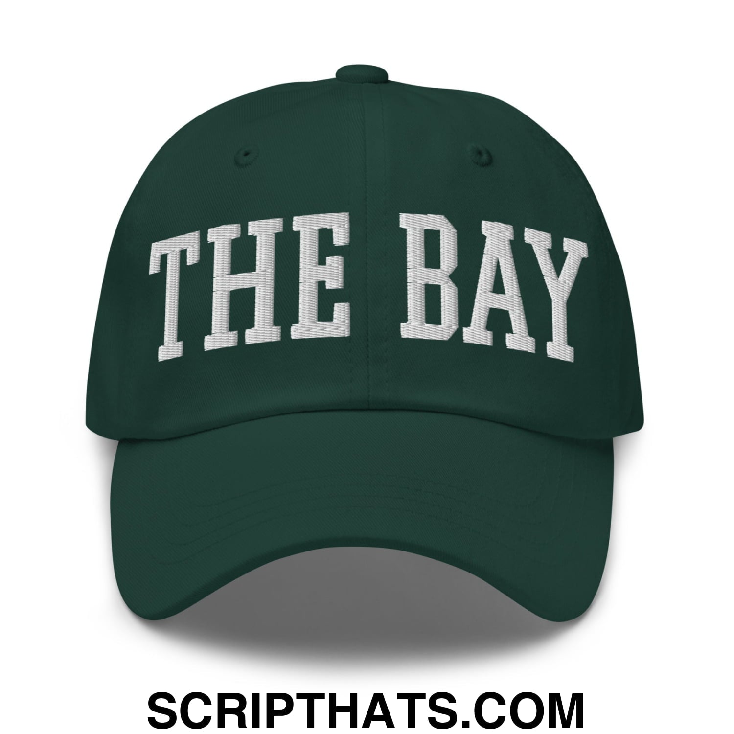 The Bay Varsity College Block Embroidered Unstructured Dad Hat Spruce