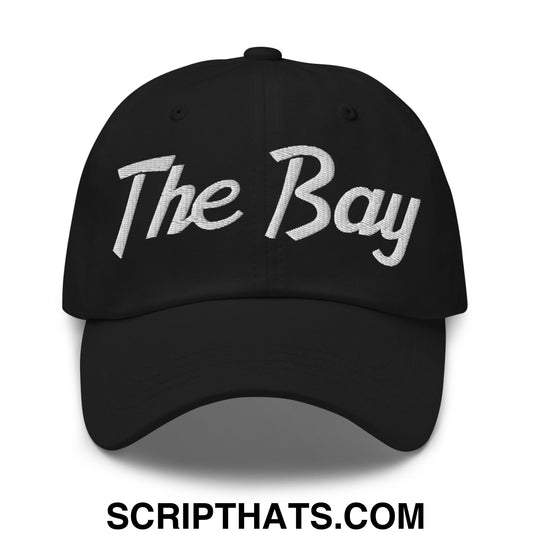 The Bay Vintage Sports Script Embroidered Unstructured Dad Hat Black