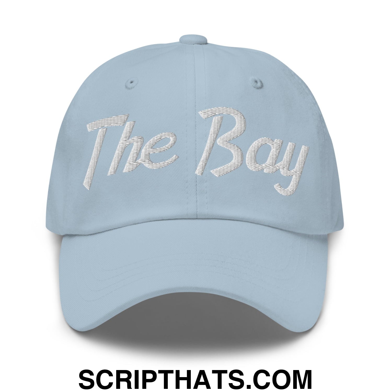 The Bay Vintage Sports Script Embroidered Unstructured Dad Hat Light Blue