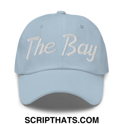 The Bay Vintage Sports Script Embroidered Unstructured Dad Hat Light Blue