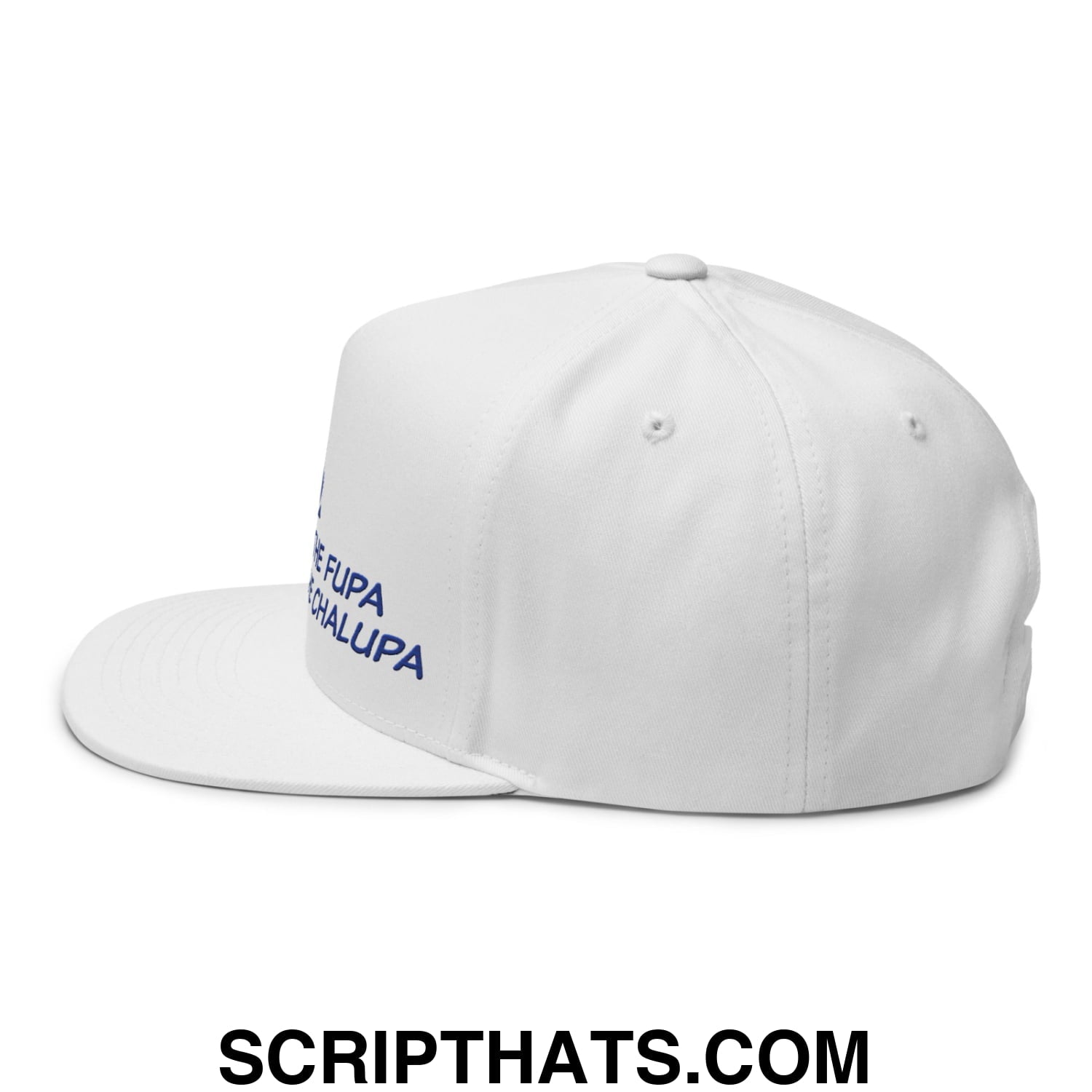 The Bigger the Fupa the Tastier the Chalupa Embroidered Flat Brim Bill 5 Panel Snapback Hat Default Title