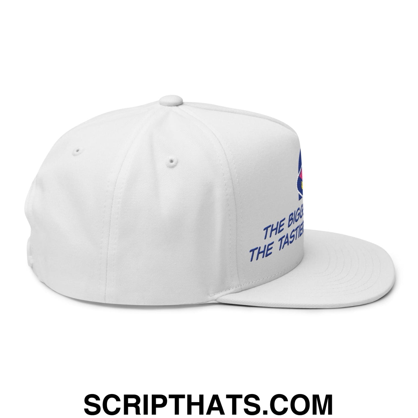 The Bigger the Fupa the Tastier the Chalupa Embroidered Flat Brim Bill 5 Panel Snapback Hat Default Title