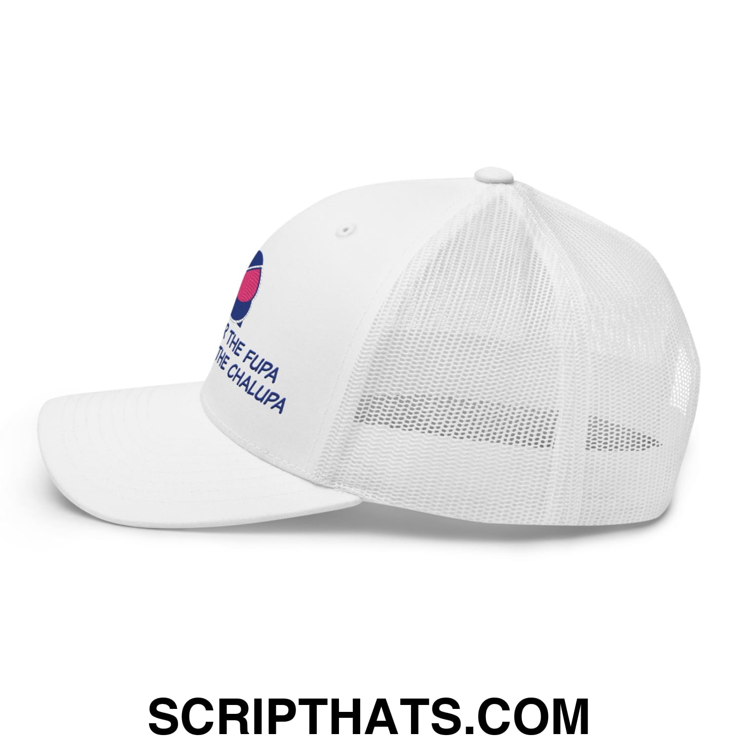 The Bigger the Fupa the Tastier the Chalupa Embroidered Mesh Trucker Hat Default Title