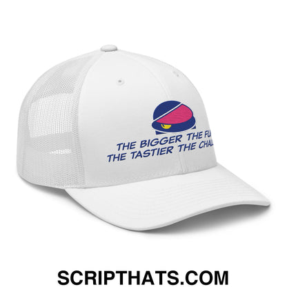 The Bigger the Fupa the Tastier the Chalupa Embroidered Mesh Trucker Hat Default Title
