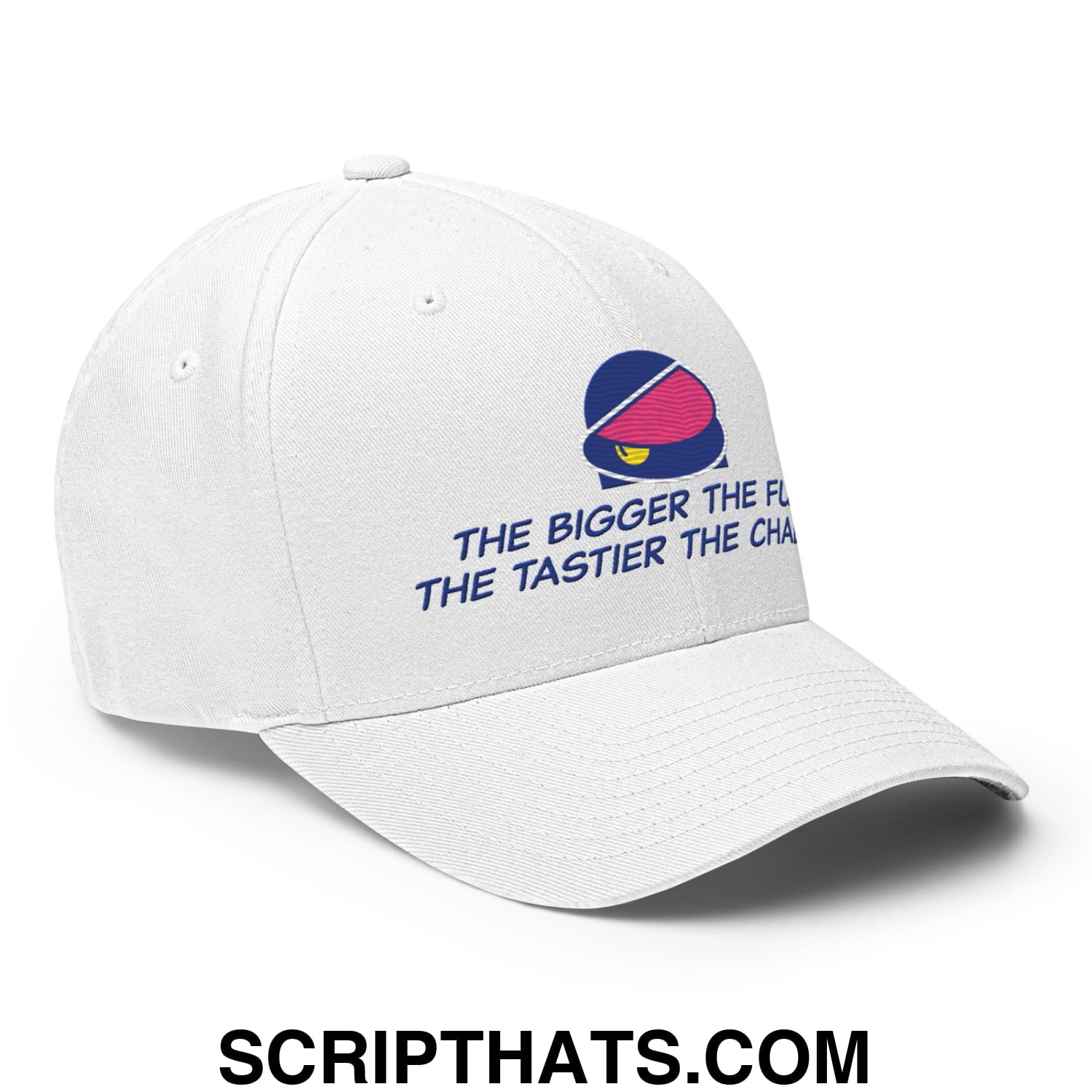 The Bigger the Fupa the Tastier the Chalupa Embroidered Stretch Fit Golf Hat