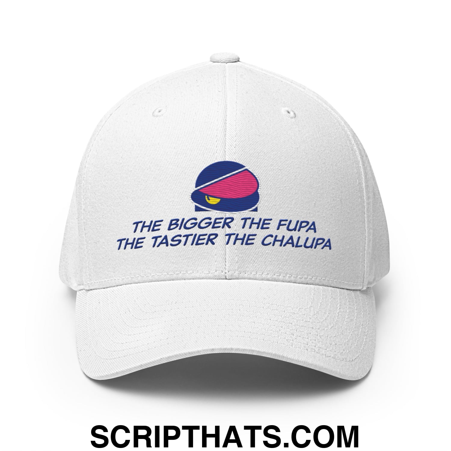 The Bigger the Fupa the Tastier the Chalupa Embroidered Stretch Fit Golf Hat