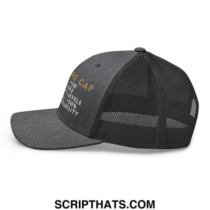 Thinking Cap Diablo Embroidered Mesh Trucker Hat Dark Heather Gray