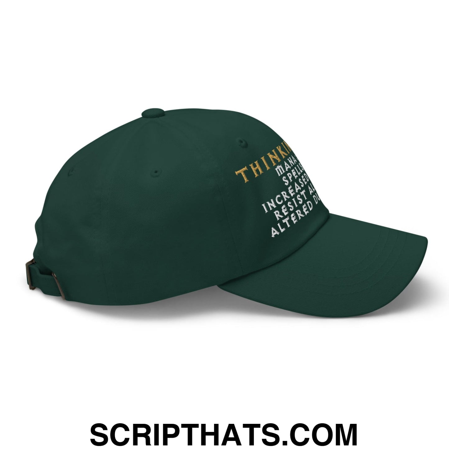 Thinking Cap Diablo Embroidered Unstructured Dad Hat Spruce