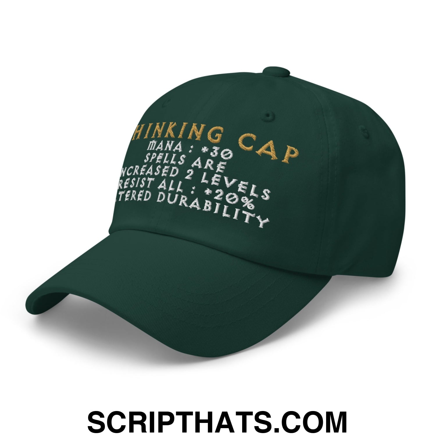 Thinking Cap Diablo Embroidered Unstructured Dad Hat Spruce