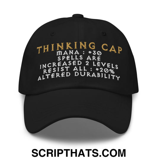 Thinking Cap Diablo Embroidered Unstructured Dad Hat Black