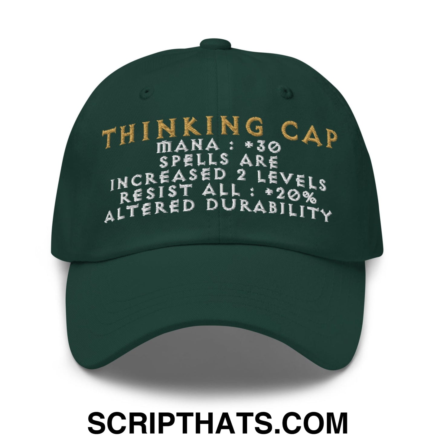 Thinking Cap Diablo Embroidered Unstructured Dad Hat Spruce