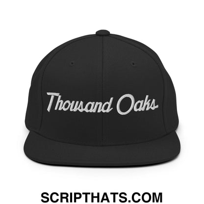 Thousand Oaks Script Snapback Hat Black