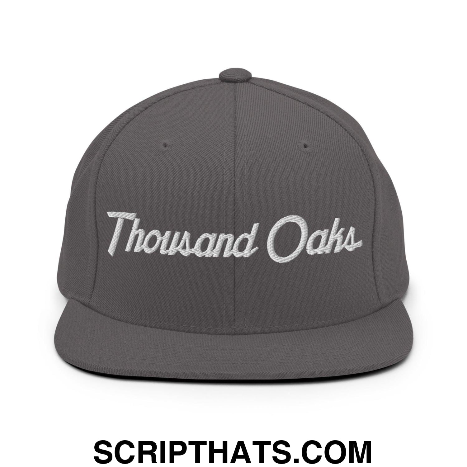 Thousand Oaks Script Snapback Hat Dark Grey