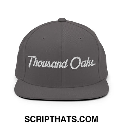 Thousand Oaks Script Snapback Hat Dark Grey