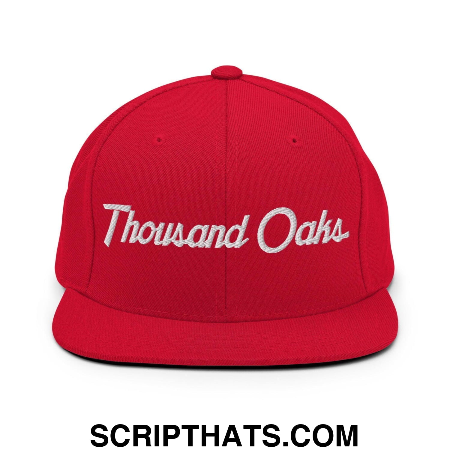 Thousand Oaks Script Snapback Hat Red