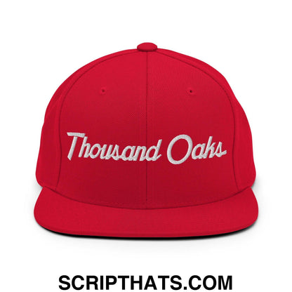 Thousand Oaks Script Snapback Hat Red