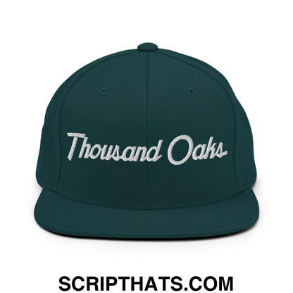Thousand Oaks Script Snapback Hat Spruce