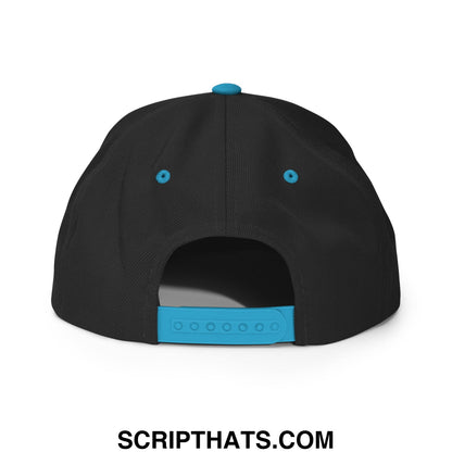 Together, We Are America Embroidered Flat Bill Brim Snapback Hat Black Teal