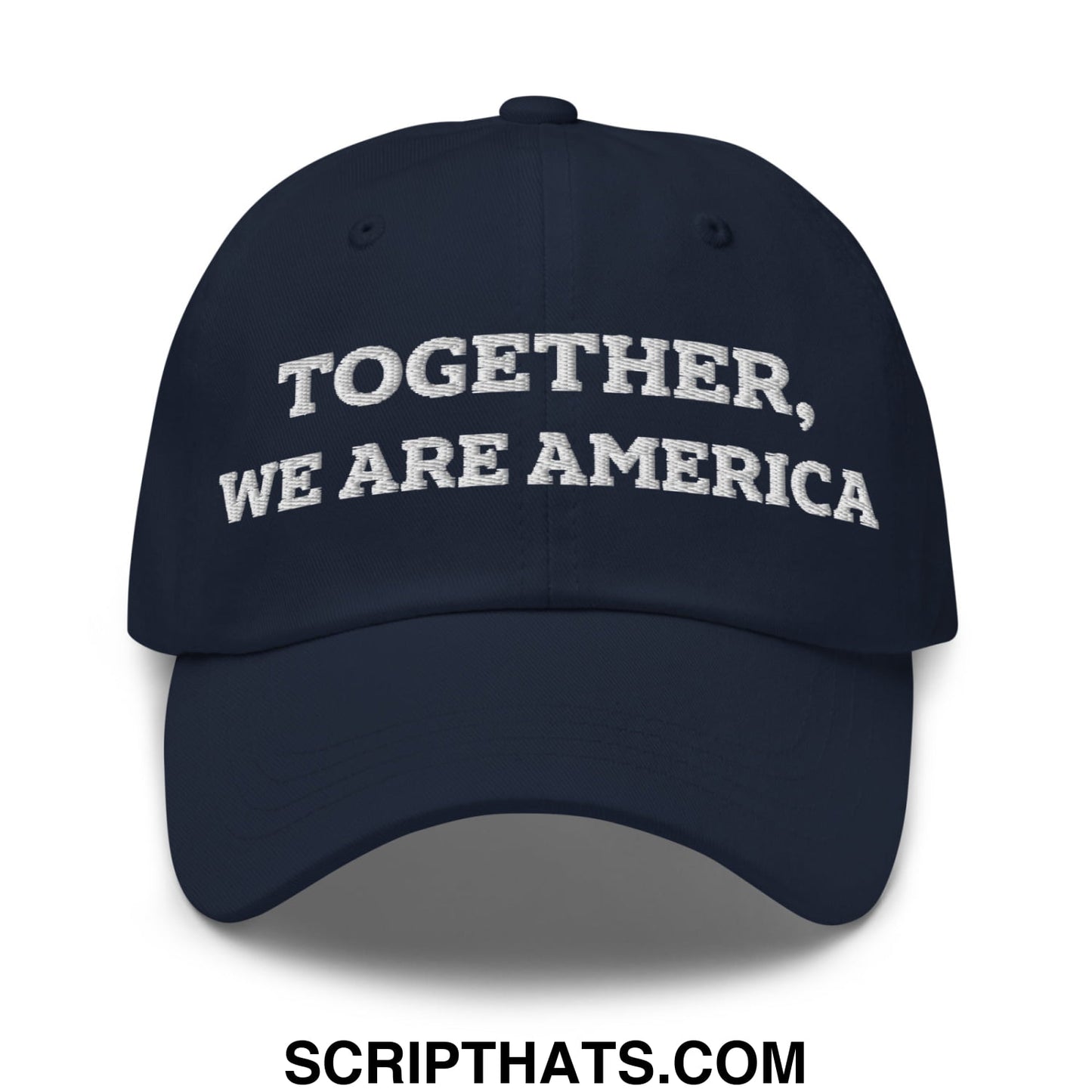 Together, We Are America Embroidered Unstructured Dad Hat Navy