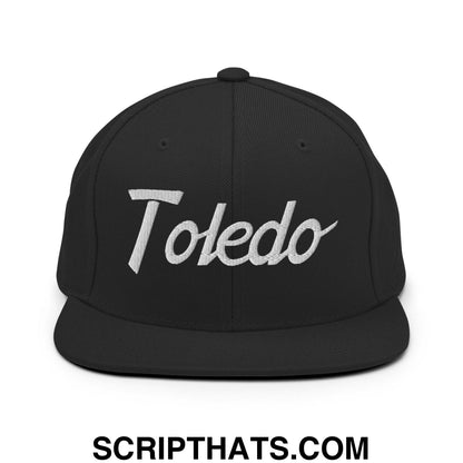 Toledo Script Snapback Hat Black
