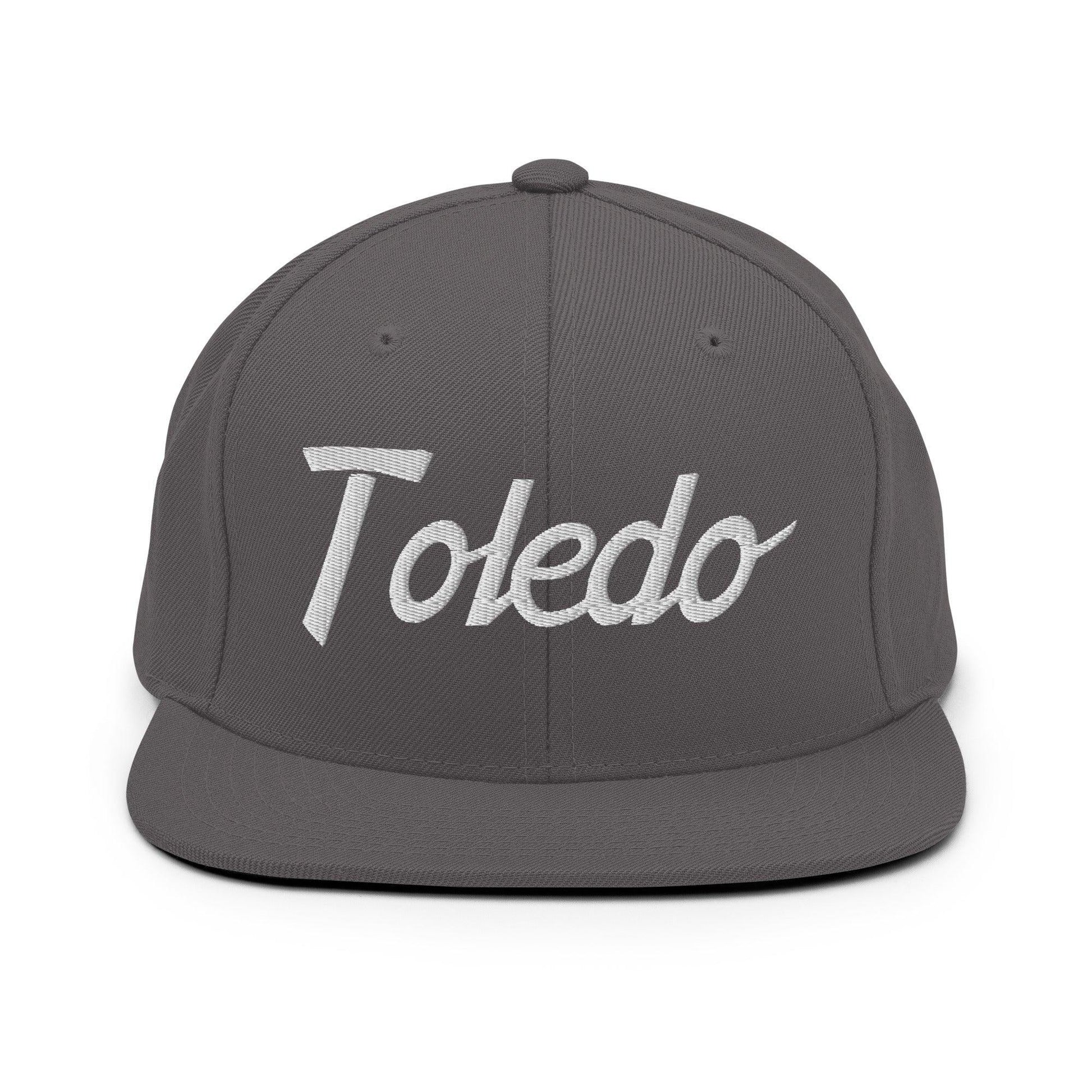 Toledo Script Snapback Hat Dark Grey