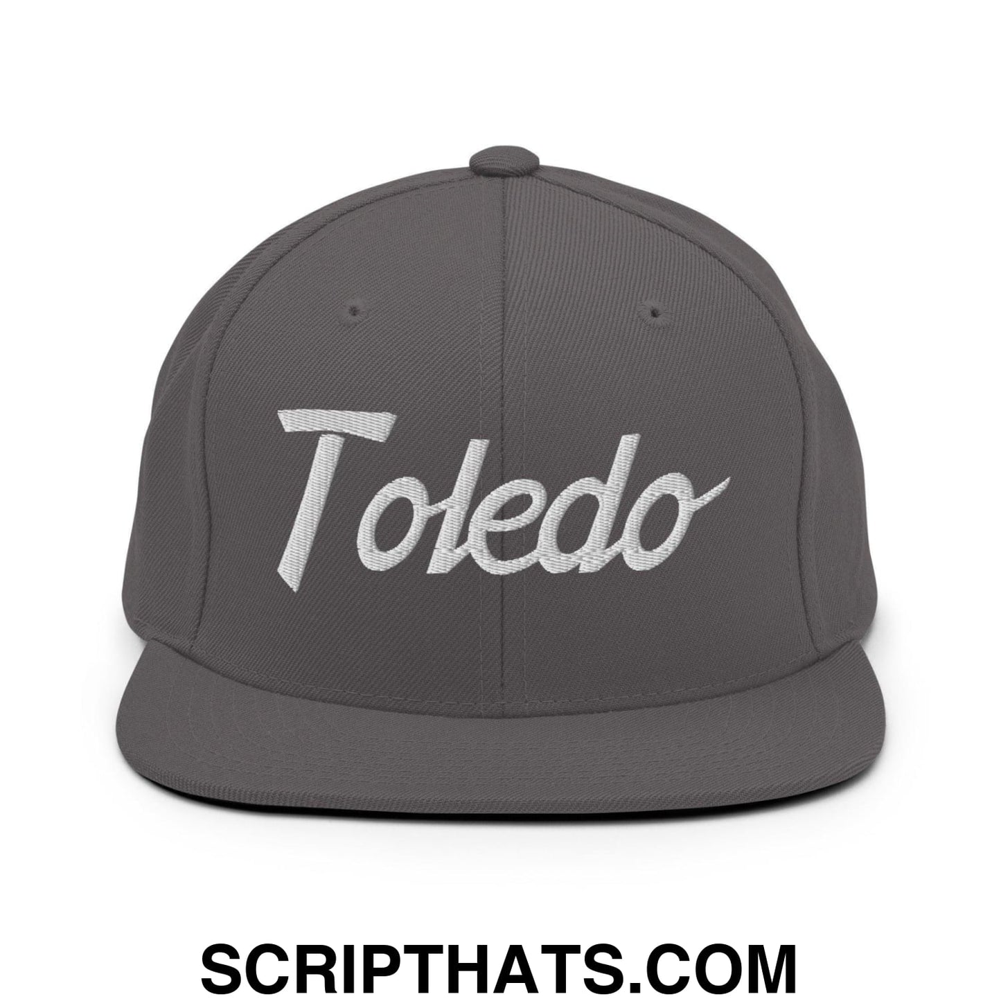 Toledo Script Snapback Hat Dark Grey