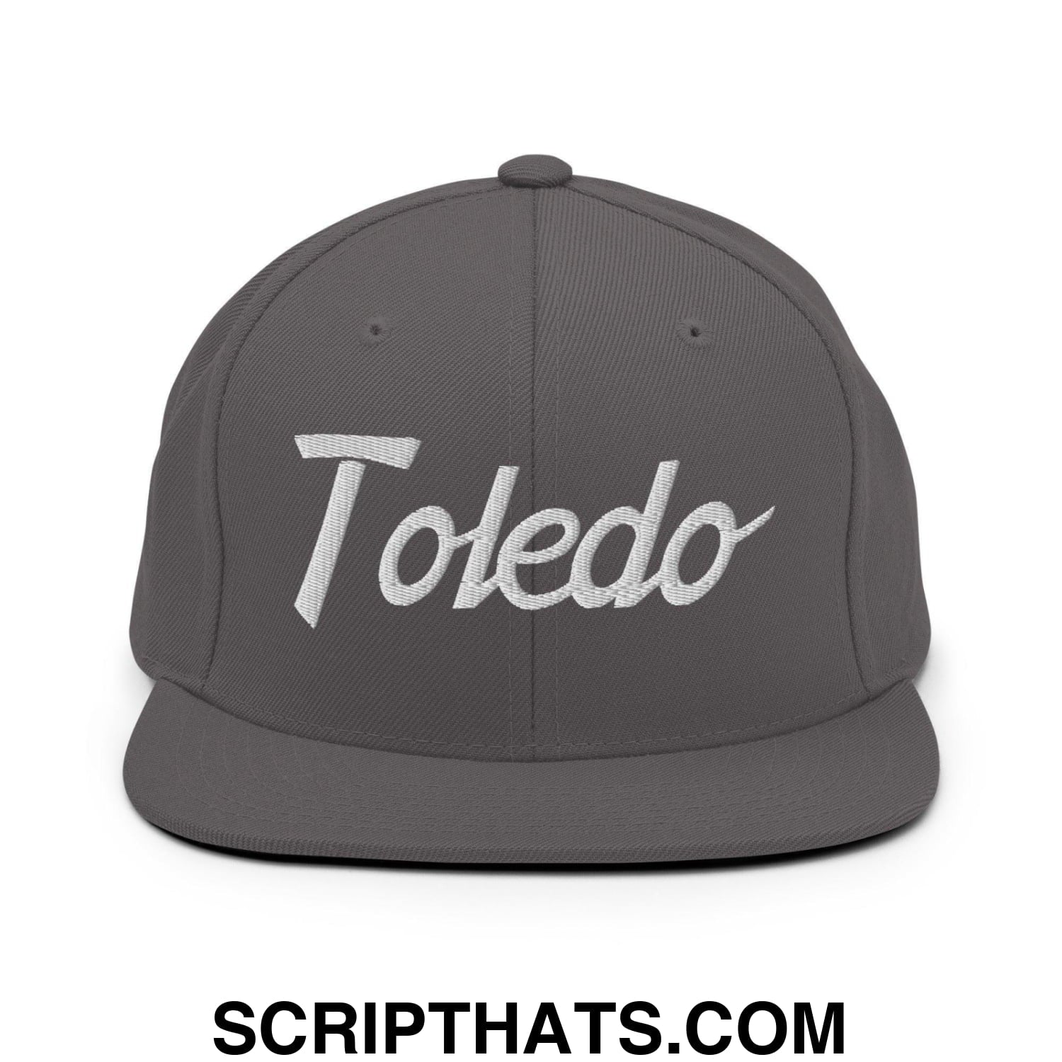 Toledo Script Snapback Hat Dark Grey