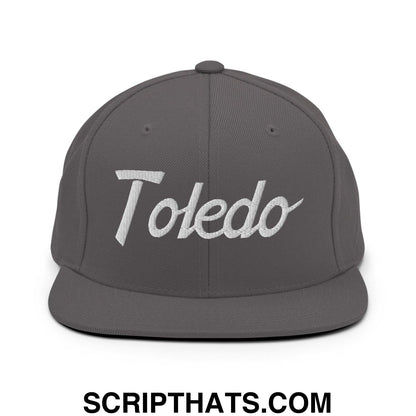 Toledo Script Snapback Hat Dark Grey